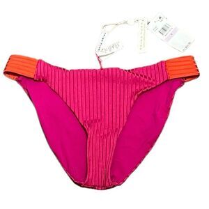 NWT Trina Turk Women’s Pink And Orange French Cut Bikini Swim Bottoms, Size 6